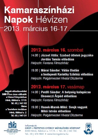Hévízi Kamaraszínházi Napok 2013  - Hévízi Kamaraszínházi Napok